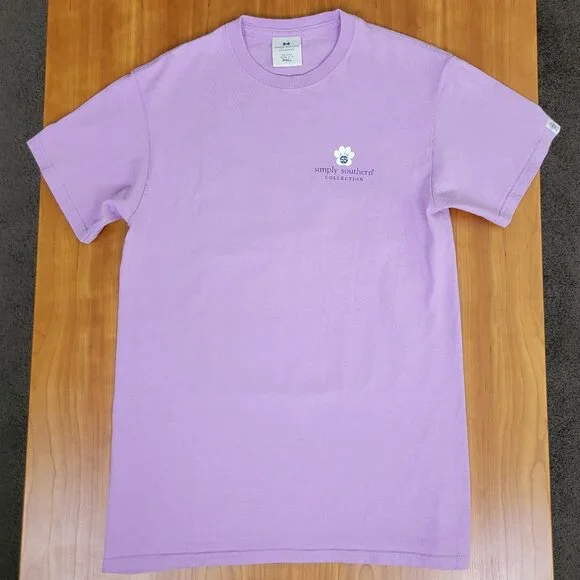 Simply Southern Lavender Cat Mom Tee - S - Picture 6 of 8